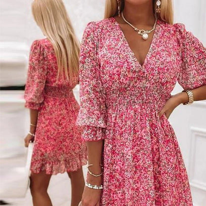 Sunna - Elegancka sukienka w kwiaty