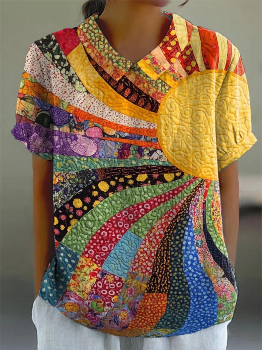 Maine | Koszula patchwork w słoneczne promienie