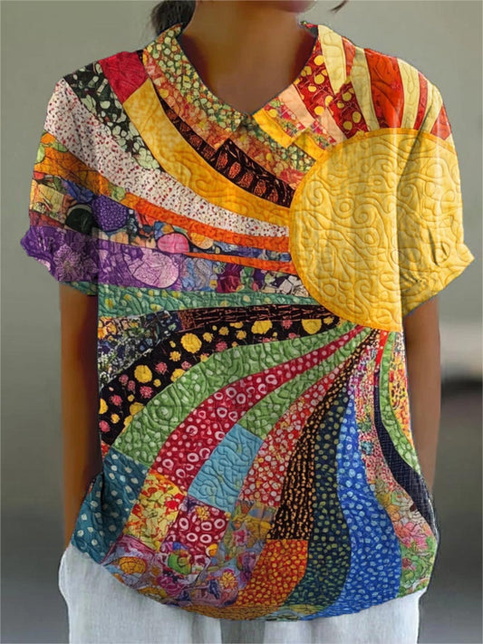 Maine | Koszula patchwork w słoneczne promienie
