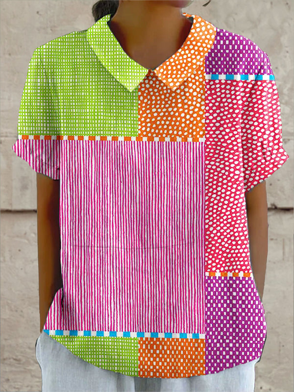 Zoe | Kolorowa koszula patchwork