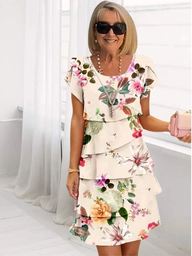 Helena | Elegancka Sukienka z Falbanami