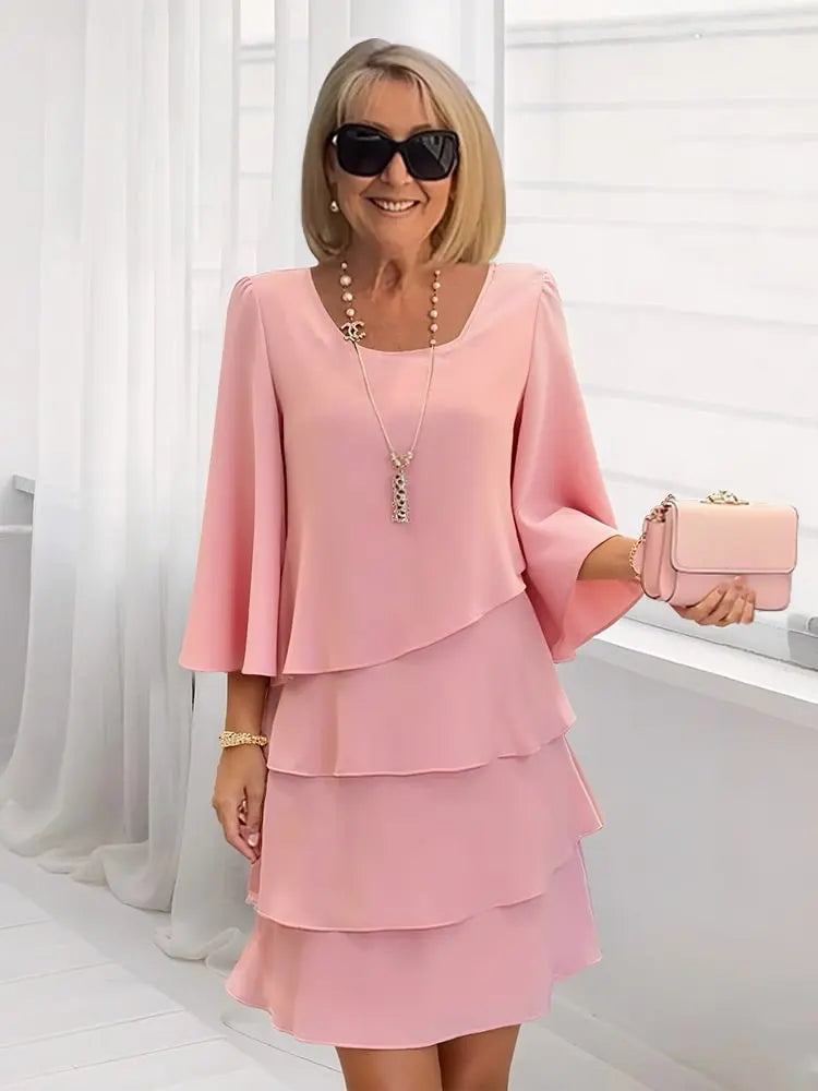 Catherine | Elegancka Sukienka z Falbanami