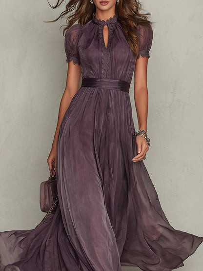 Ashley | Elegancka szyfonowa sukienka maxi w stylu vintage