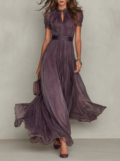 Ashley | Elegancka szyfonowa sukienka maxi w stylu vintage