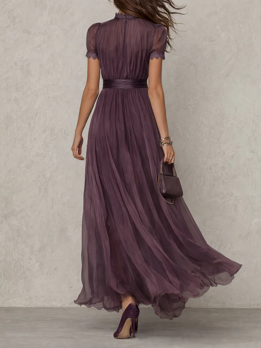 Ashley | Elegancka szyfonowa sukienka maxi w stylu vintage