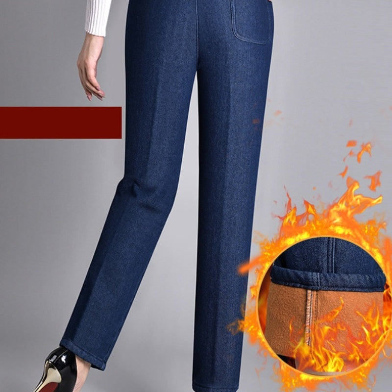 Laluna® | Damskie jeansy z bocznymi kieszeniami i elastycznym pasem