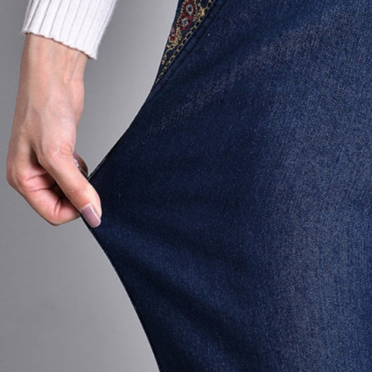 Laluna® | Damskie jeansy z bocznymi kieszeniami i elastycznym pasem